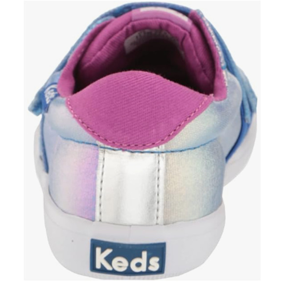 Keds Kids Courtney HL Sneaker, Blue Iridescent, 4 US Unisex Little Kid - Picture 3 of 6